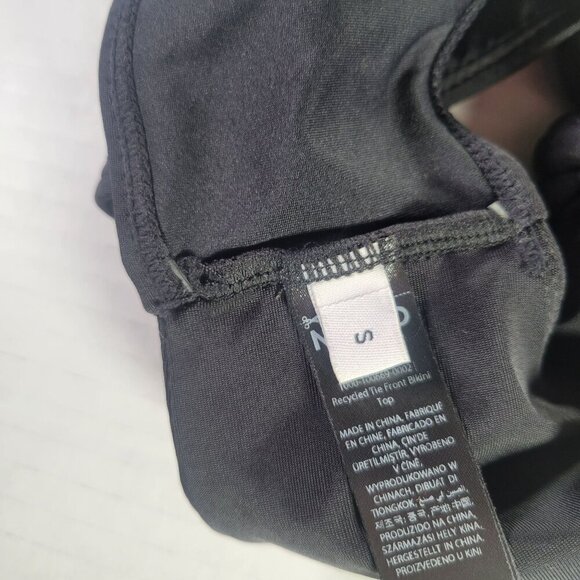 NA-KD Women Black Tie-Front Bikini Top Swimwear Size S - Picture 4 of 6